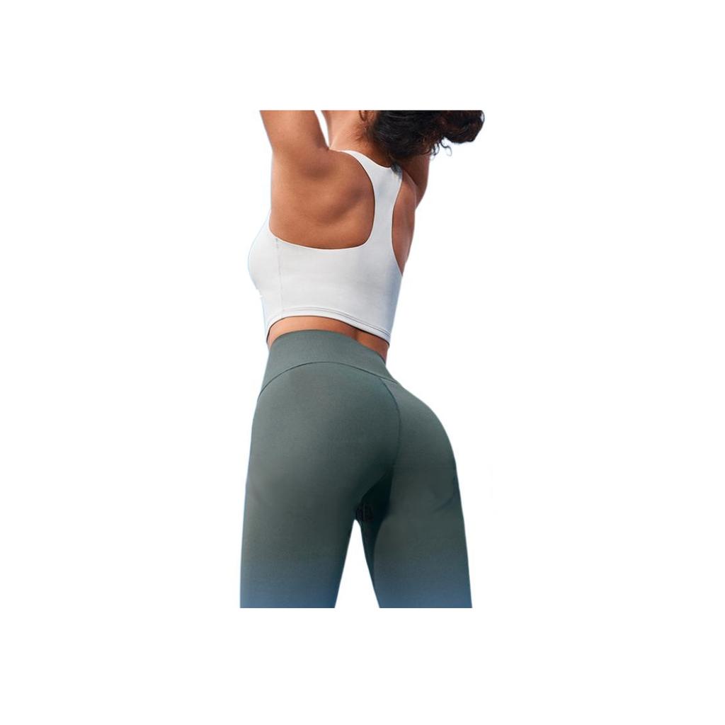 Adidas Optime Power 7/8 Legginsy do jogi i fitnessu z wysokim stanem Damskie spodenki Szaro-sosnowo-zielone IZ0270