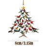 1/5Pcs 2D Hummingbird Christmas Ornament Acrylic Christmas Tree Ornaments  Home Decor