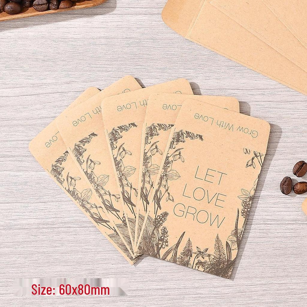 Rapeseed Sample Kraft Paper Self-Adhesive Lick-and-Stick Envelope Bag