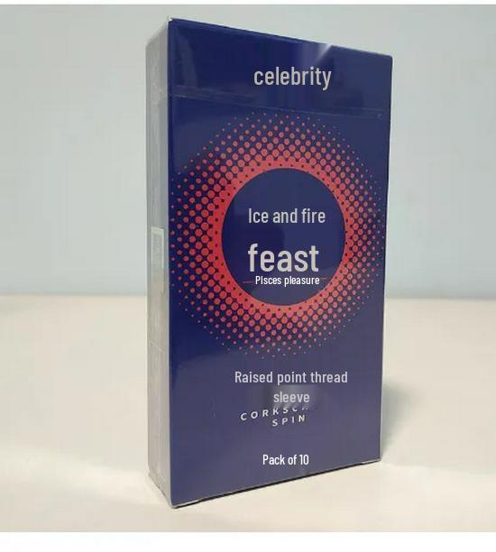 Celebrity Ultra-Thin Condoms: Dynamic Particle Design, Threaded, Stylish, Smooth, 0.02mm, Lubricated for Enhanced Sensation.