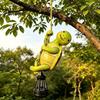 Unique Yard Decor for Garden Lovers Climbing Animal Solar Light, Resin Statue with Lantern, Fence Lights Hanging Light Outdoor Tree Decoration