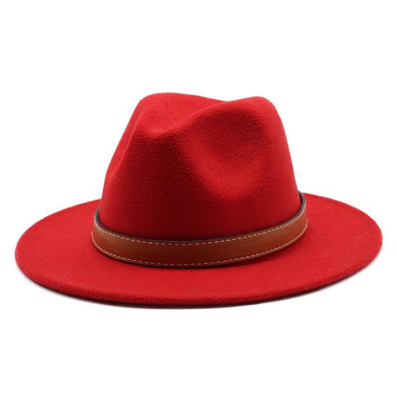 Top Hat British Classic Jazz Hat Wool Hat Big Eave Hat Flat Edge Hat For Men And Women