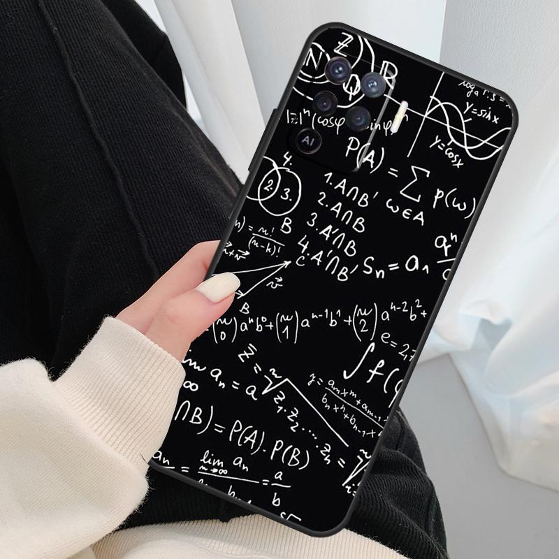 E=mc2 Mathematical Physical Formula Case For Oppo A18 A38 A58 A78 A98 A80 A60 A40 A96 A76 A16 A94 A74 A54 A15 A17 A57 A77 A5 Pro