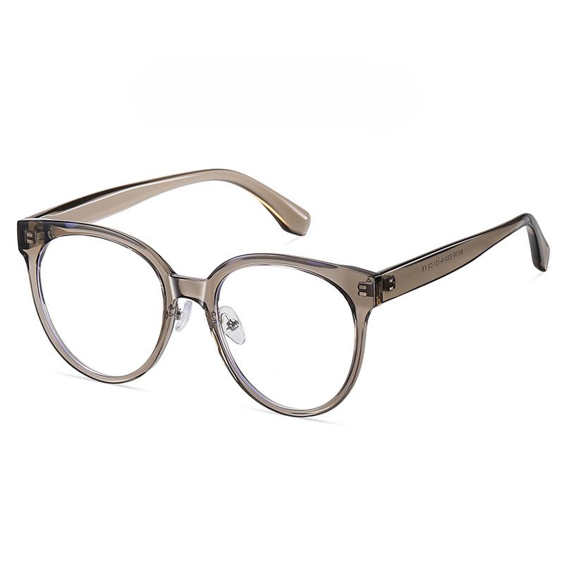 New Fashion Retro Anti-Blu-ray Glasses TR Fashion Flat Mirror Spot Plain Glasses Frame Myopia Frame Female