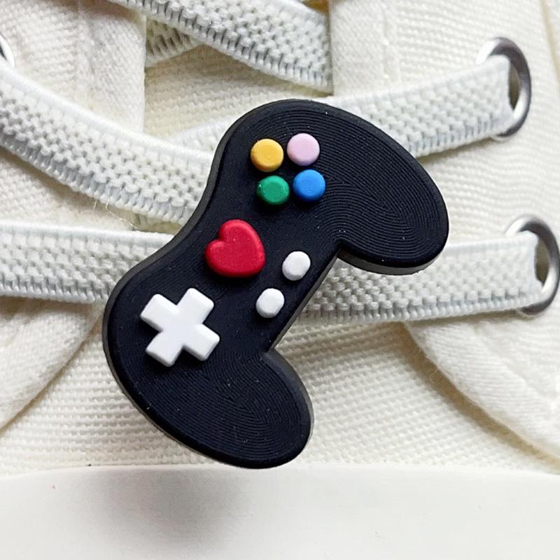 Cute Pilot Dog Shoe Lace Buckle with Cola & Hamburger Design