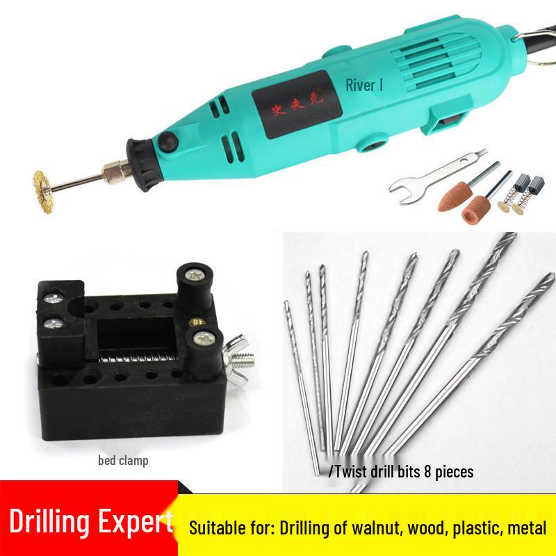 Copper Electric Grinder Pen for Wood, Jade, and Root Carving – Miniature Electric Drill and Grinding Tool