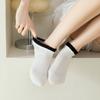 5 Pairs of Boat Socks, Women's Summer Thin Color-blocked Short Socks, Mesh Boneless Dopamine Cotton Socks, Summer Breathable Short Socks, Trendy