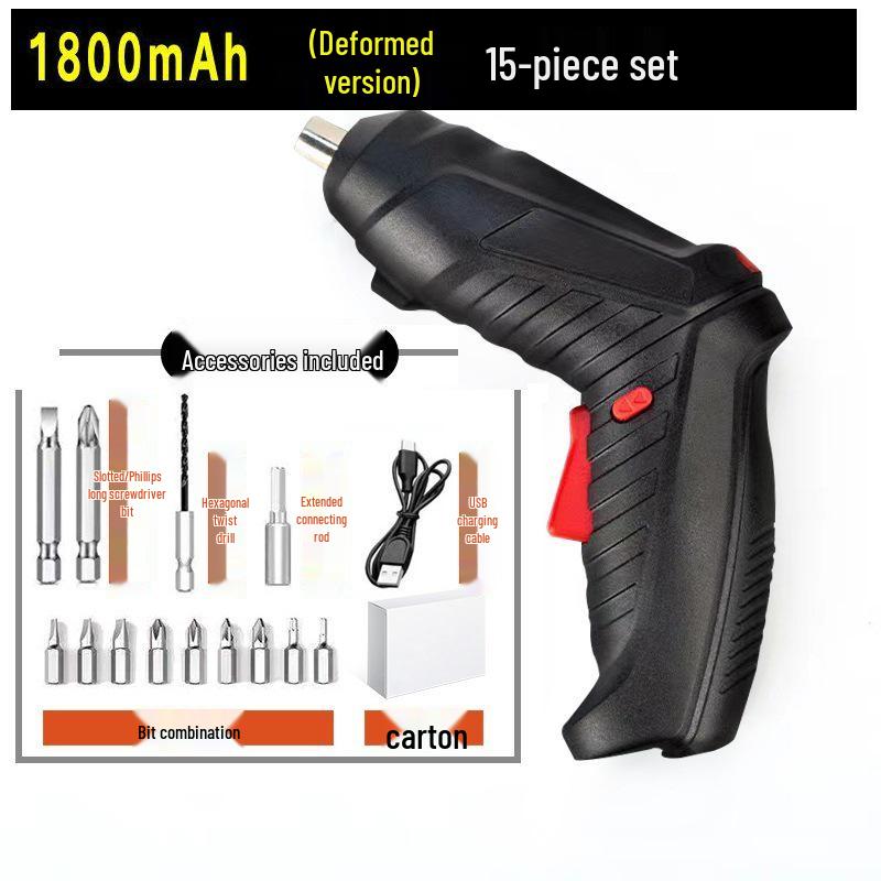 Rechargeable Multi-Functional Electric Screwdriver, Foldable Mini Hand Drill Gun Set