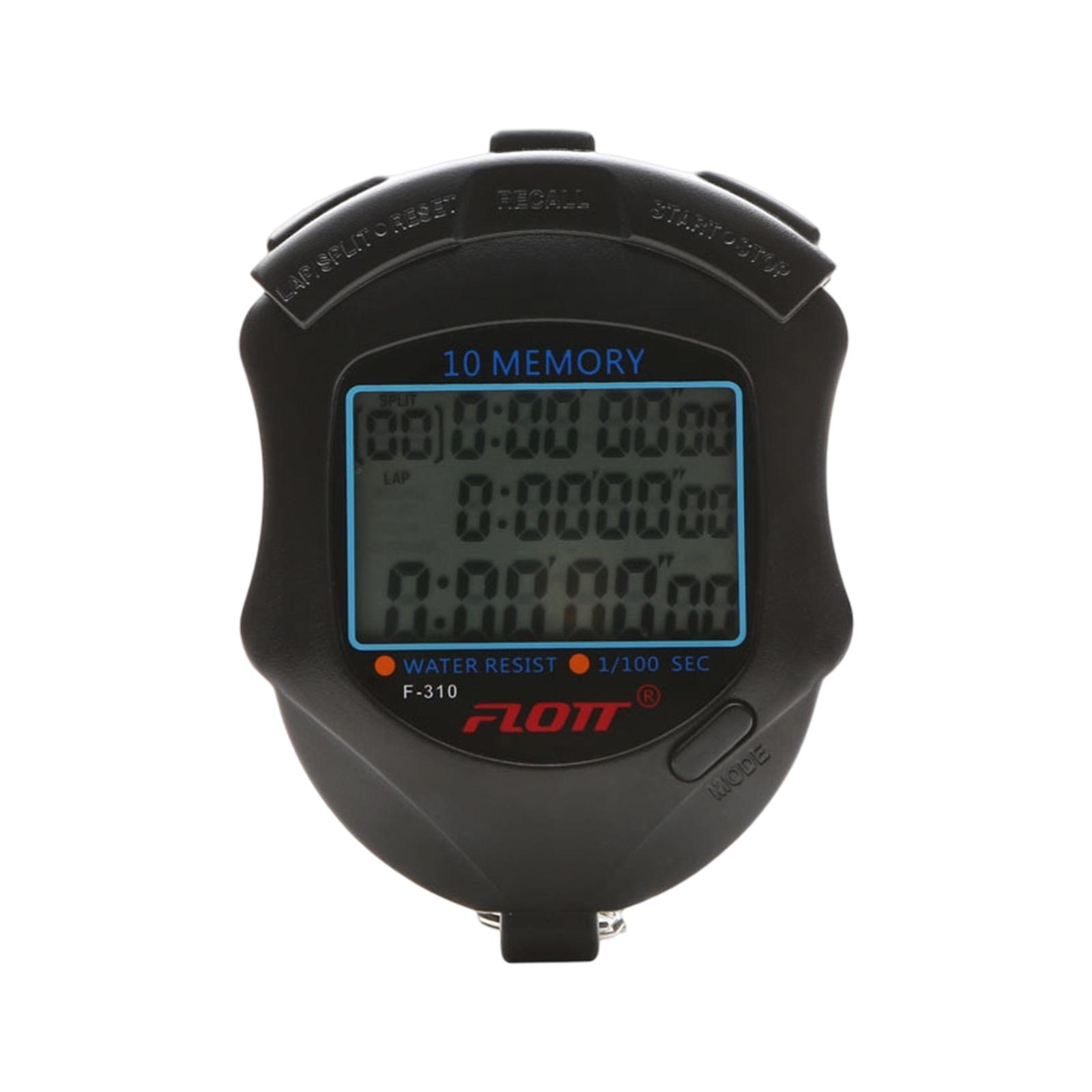 

Professional Timer Stopwatch 10/30/60/100 Lap Memory Digital Sports Stopwatch with Countdown Timer Waterproof Stopwatch 310