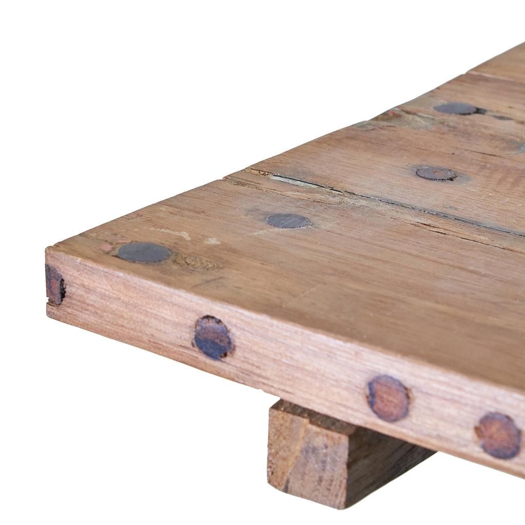 Folding Square Coffee Table - Recycled Wood 50cm