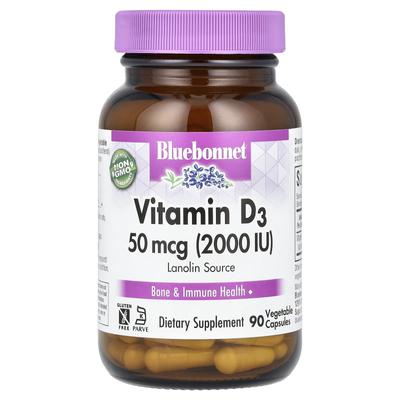 Vitamin D3, 50 mcg (2 000 IU), 90 rostlinných kapslí