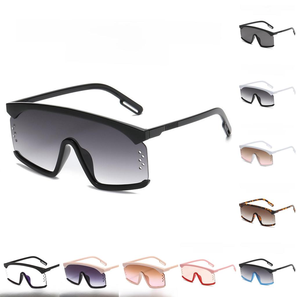 Vintage Retro Large Frame Sunglasses With Gradient Ocean Lenses For Women Summer Fashion