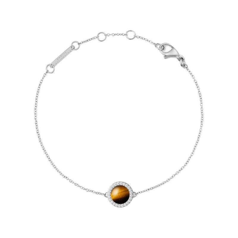 DANIEL WELLINGTON Audrey Series Round Pendant Thin Chain Design Bracelet Men and Women Same Style Couple Style Silver DW00401439