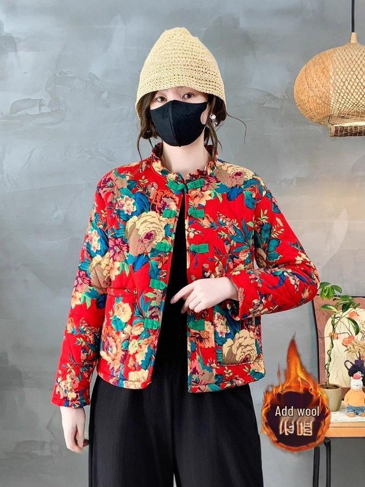 Women's Ethnic Style Cotton Linen Jacket with Frog Buttons - Retro Autumn/Winter