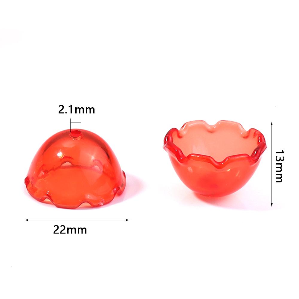 30pcs/lot Acrylic Wind Bell Beads Colorful Beads Caps Jellyfish Spacer Bead For DIY Charms Earrings Keychain Jewelry Accessories