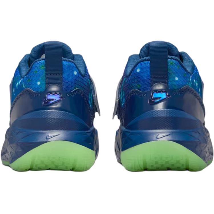 LEGO x Nike Hustle D 12 GS Brave Blue Kindersneakers Multicolor Green-Strike Zwart IO4648-400