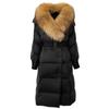 OFTBUY Winter Jacket Women Long Natural Real Raccoon Fox Fur Collar White Duck Down Coat Belt Thick Warm Casual Outerwear