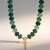 Adjustable Collarbone Necklace with Bold Rounded Resin Beads, Lobster Clasp, Extension Chain and Gold-Tone Spacers
