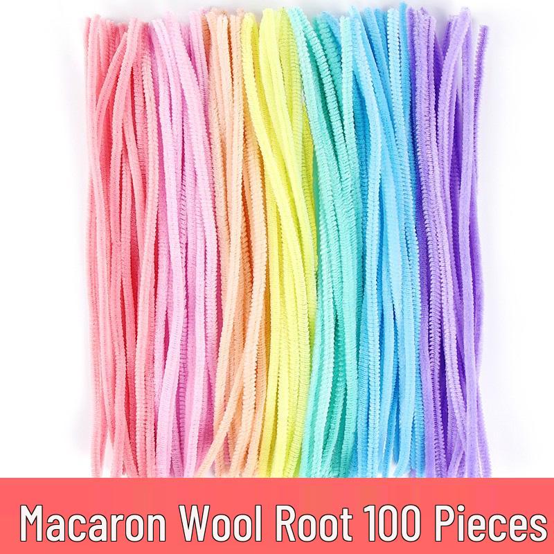 100-Pack Eco-Friendly Glitter Pipe Cleaners - DIY Educational Tinsel Chenille Stems for Kids