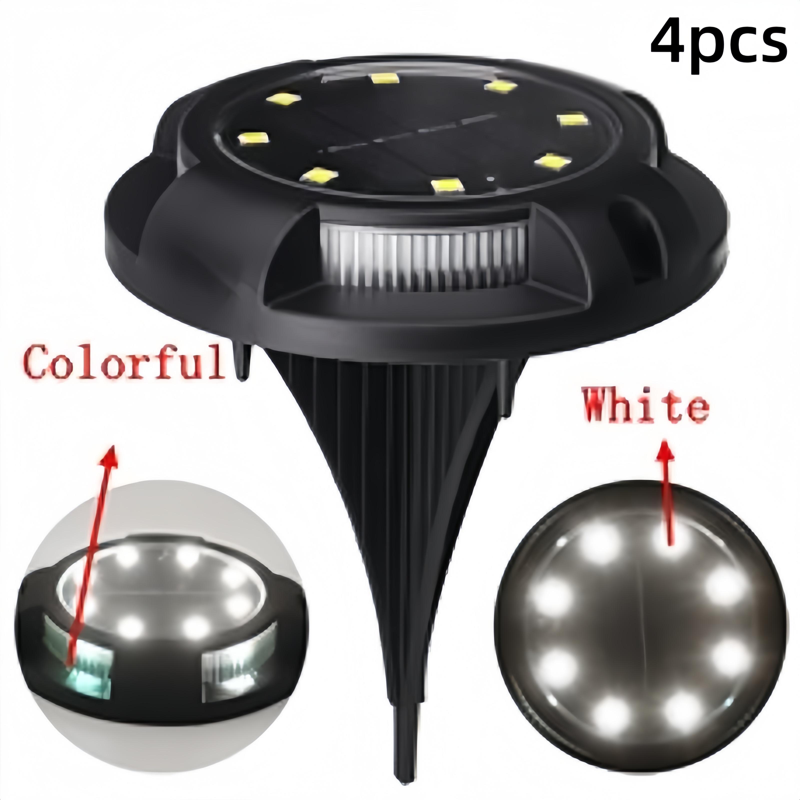 

Светодиодное разноцветное освещение, солнечная энергия, встраиваемый светильник, напольный, для террасы, уличный, для сада, газона, дорожки 4-pcs разноцветный