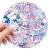 50 Blatt Transparente Mädchenhafte Prinzessin Lila Kristall Wasserdichte Dekorative Aufkleber