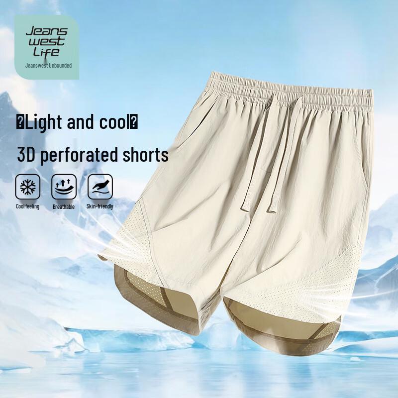 JEANSWEST LIFE Men s Drawstring Summer Breathable Shorts 3XL