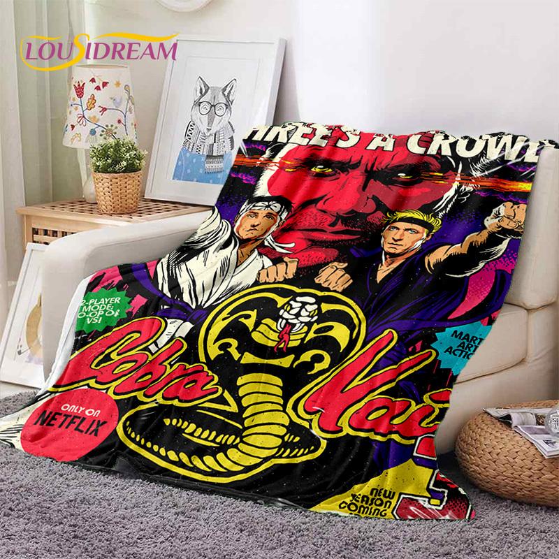 3D Cobra Kai Classics TV Amanda Karate Soft Flannel Blankets,Throw Blanket Comfortable Blanket for Picnic Beds Sofa Home Bedroom