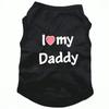 Dog Vest I Love My Mommy Daddy Puppy T-Shirt Summer Sleeveless Pet Clothing for Small Medium Dogs Cats Apparel
