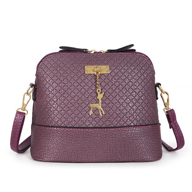 Girl Deer Pendant Shoulder Handbag Women Leather Satchel Messenger Crossbody Bag Girl Deer Pendant Shoulder Handbag Women Leather Satchel Messenger Crossbody Bag