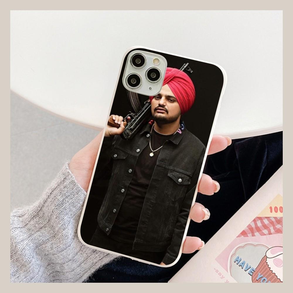 Singer Sidhu Moose Wala Phone Case For IPhone 14 11 12 13 Mini Pro Xs Max 8 7 6 6S Plus X XR Solid Candy Color Case