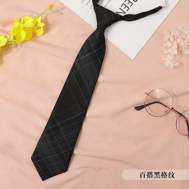Japanese Plaid Black Bow Tie Collar Rope Women'S Necktie College Wind Streamer Jk Bow Shirt Ins Sailor Suit