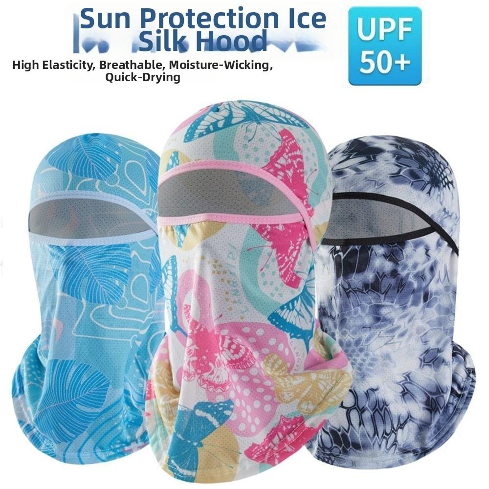 Ice Silk Cool Balaclava Quick Dry Face Cover Headwear Fashion Full Face Cap  Motorcycle Riding