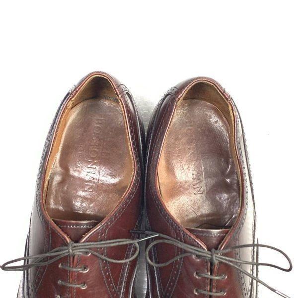 80s 90s Vintage USA Model Bostonian Size 9D B 26.5 27.0cm Full Brogue Dress Shoes Brown(USED)