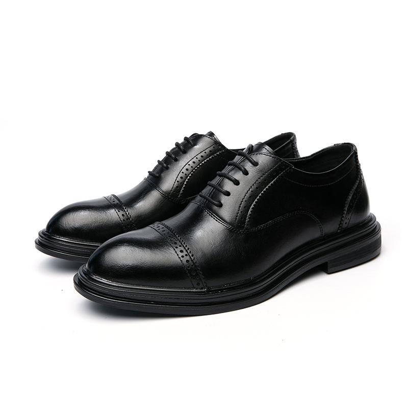 Leather shoes men's formal business men's shoes British style heightening pointed men's suit leather shoes spring and autumn new wedding shoes
