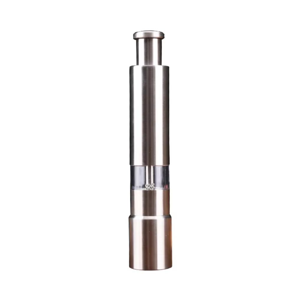 Stainless Steel Pepper Grinder Thumb Push Button Spice Grinder Thumb Push Grinder  Household Use