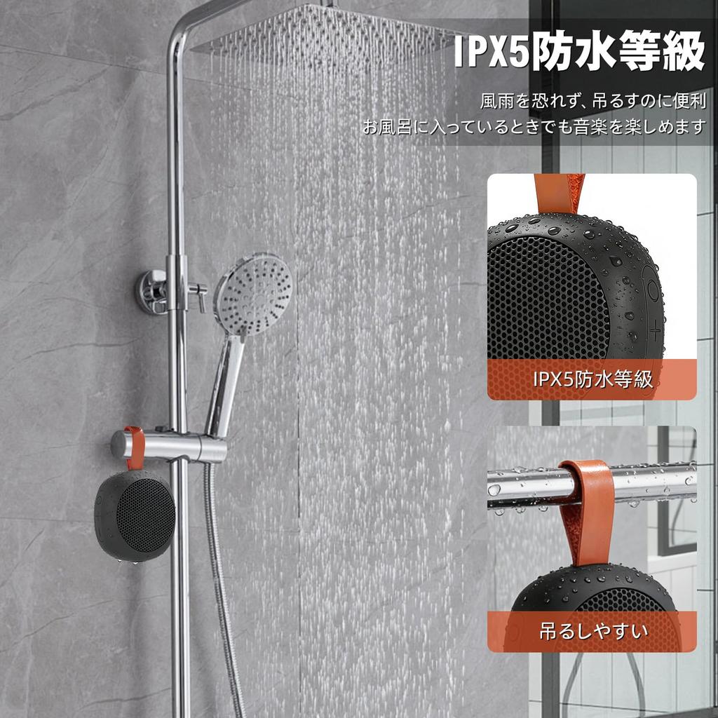 New LEADZON Portable Bluetooth IPX5 Bathroom Long Playback Time Hours Continuous TWS Simultaneous TF Carabiner Model FM0206 [2026 Release] Speaker,