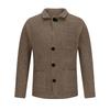 Men's Casual And Trendy British-style Solid-color Warm Cardigan Sweater, Men's Long-sleeved Button-up Stand-up Collar Sweater