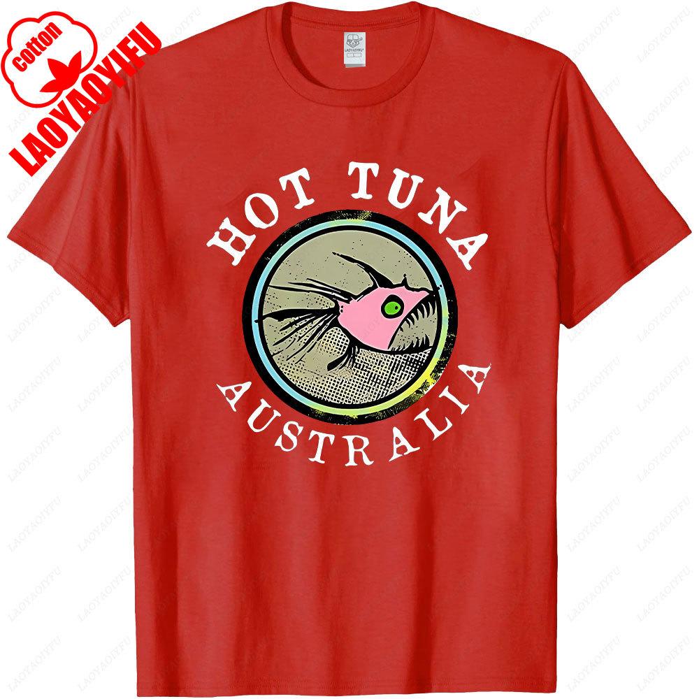 Horký výprodej Pánské tričko s potiskem tuňáka z Austrálie Posilovny Fitness Ležérní Móda Volné Prodyšné tričko Streetwear Hipster Kreslené Pánské tričko