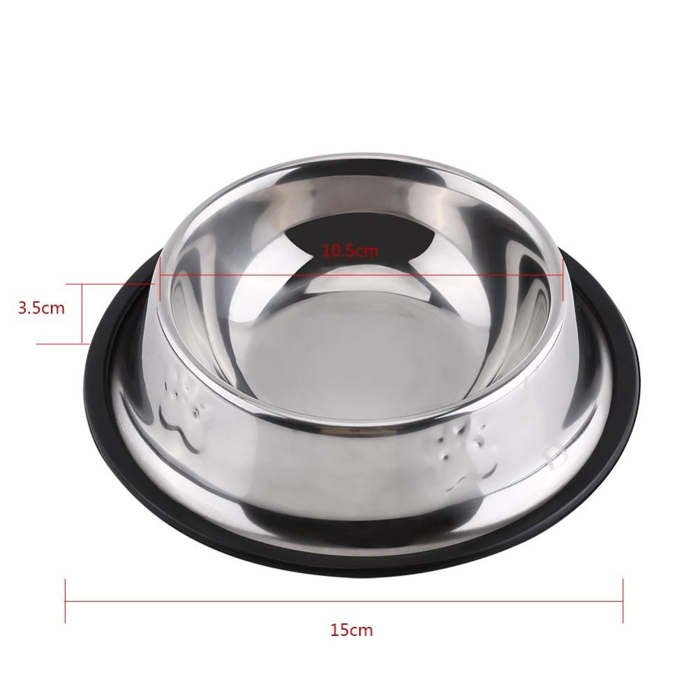 Anti-tip Pet Bowl Rustproof Pet Drinking Bowl Durable Use Cat Food Bowl  Pet Rest Area