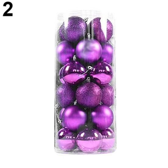 24 ks kulaté ozdoby na vánoční stromeček Závěsné domácí party ozdobné koule Ozdoby