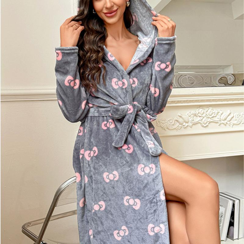 Fleece and Thickened Long Women's Pajamas Home Wear New Bathrobes New Nightgowns for Winter