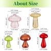 5Pcs Glass Mushroom Flower Vase Cute Colored Glass Vase Unique Bud Small Vase Flowers, Aesthetic Decorative Vases for Home Decor