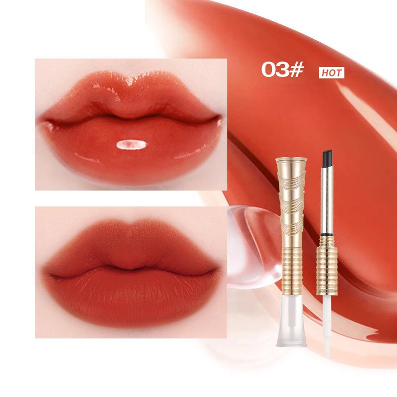 

Набор плащей для помады «Черная роза», стойкий матовый матовый водный блеск, двусторонний блеск для губ 1g + 2ml