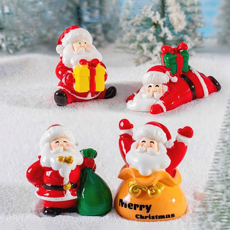 Santa Claus Statues Desk Accessorie Mini Cartoon Xmas Ornament Home Decorations Christmas Decorations 2025 Newa Year Gifts