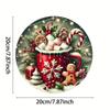 Metal Gingerbread House Wall Art Christmas Decor Sign Aluminum Home Cafe Decor