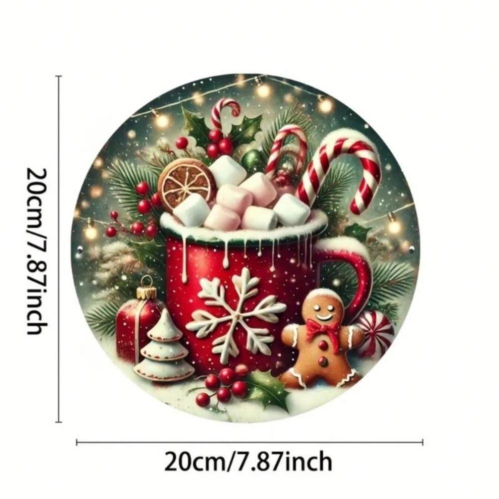 Metal Gingerbread House Wall Art Christmas Decor Sign Aluminum Home Cafe Decor