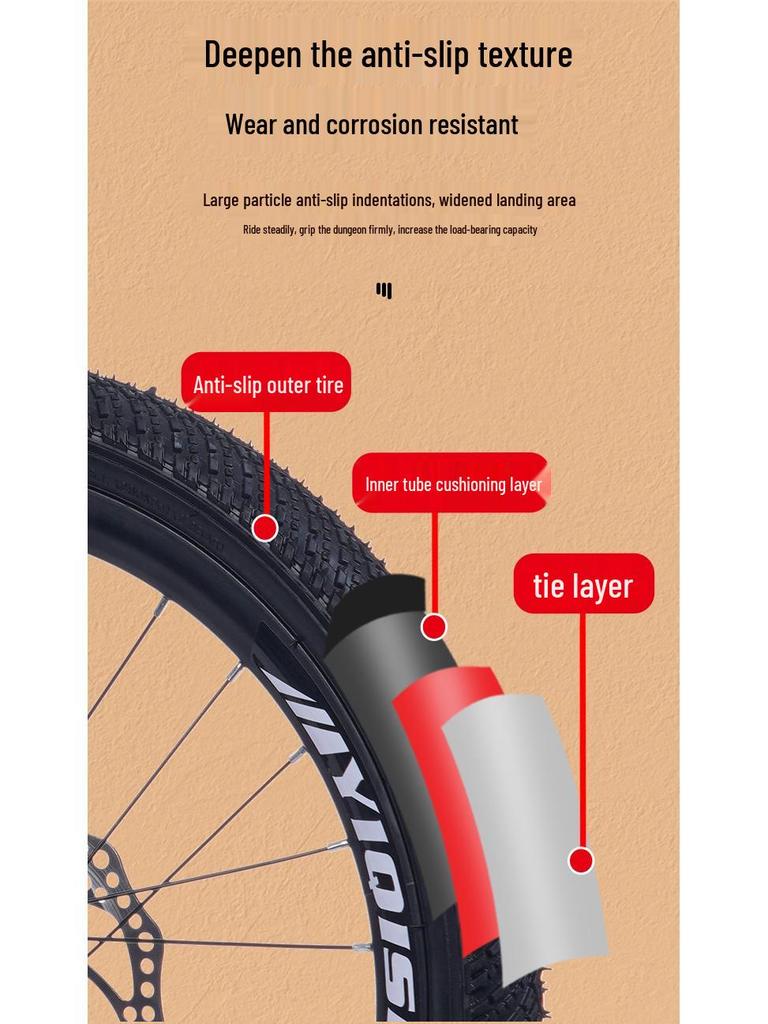 Children's Mountain Bike: Variable Speed, Disc Brake, Ages 6-12, Suitable for Boys, Girls, and Teens