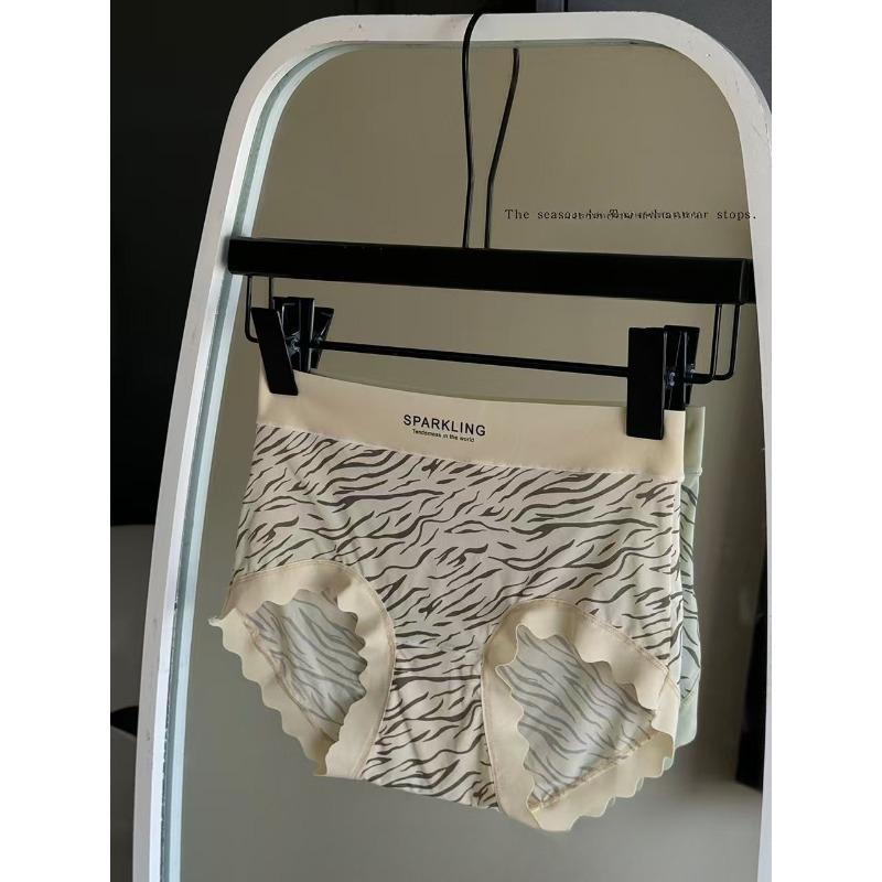 

Women s Summer Thin Sexy Leopard Print Comfortable Quick Dry Ice Silk Briefs XL сірий