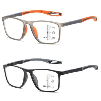 Neue TR90 Sportbrille Blaulichtfilter Multifokale Lesebrille Damen Progressiv Großrahmen Optische Altersweitsichtigkeitsbrille