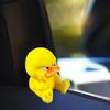 1/2pcs Angry Yellow Duck Statue - Expressive Grumpy Duck with Big Eyes & Beak,Durable Plastic Indoor/Outdoor Decoration for Home